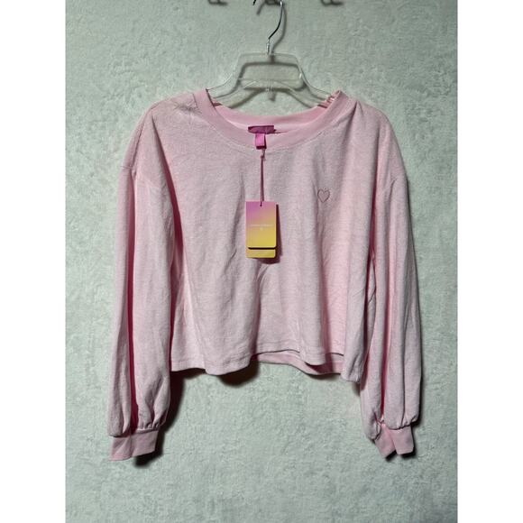 Target Tops - Target Stony Clover Lane Pink Crop Sweatshirt Size XL *NWT